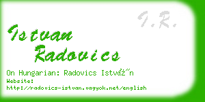 istvan radovics business card